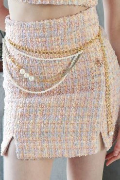 STORETS WHAT'S NEW Luz Pearl Gold Chain Belt