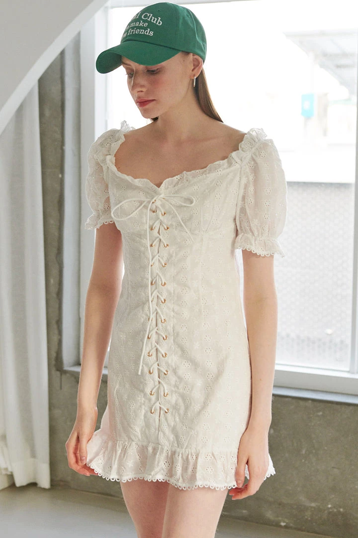 STORETS WHAT'S NEW Enza Embroidery Mini Dress