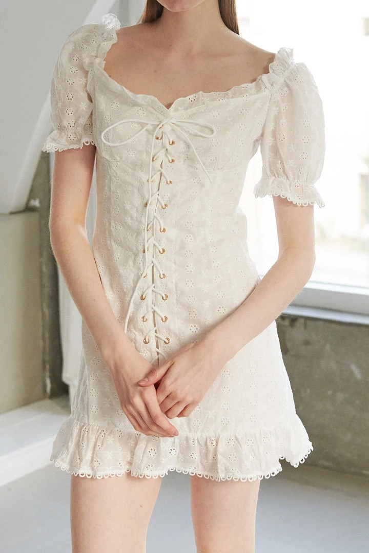 STORETS WHAT'S NEW Enza Embroidery Mini Dress