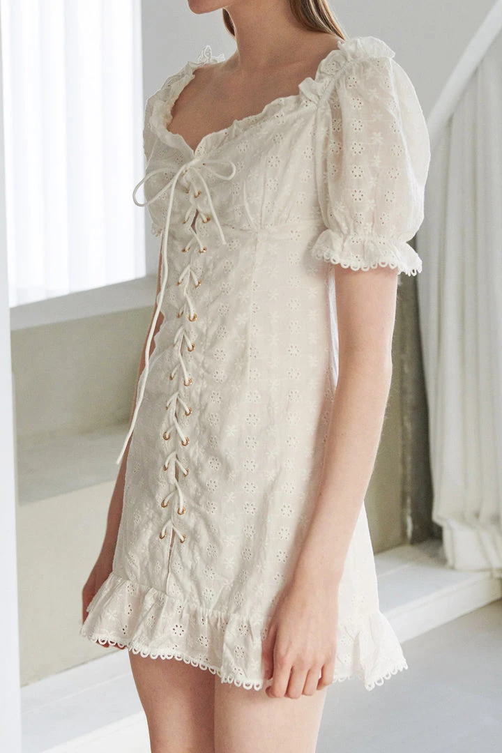 STORETS WHAT'S NEW Enza Embroidery Mini Dress