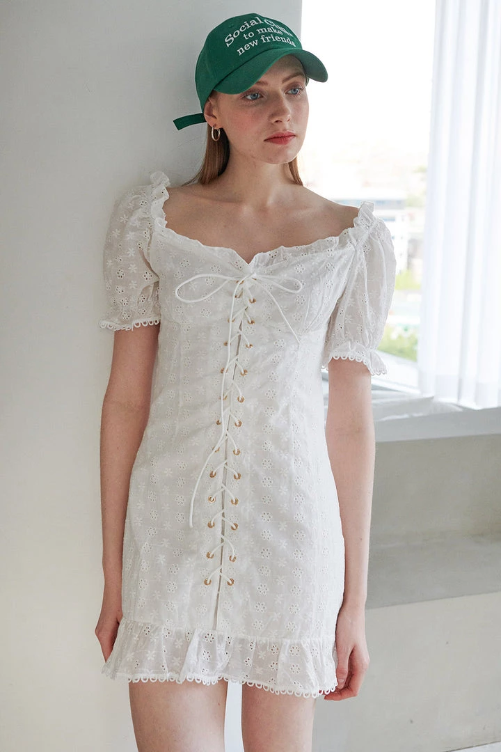 STORETS WHAT'S NEW Enza Embroidery Mini Dress