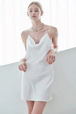 STORETS WHAT'S NEW Arthur Drape Satin Slip Dress