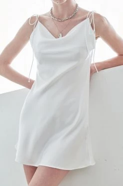 STORETS WHAT'S NEW Arthur Drape Satin Slip Dress
