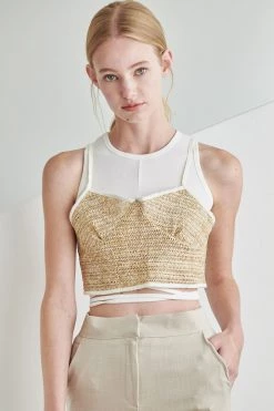 STORETS WHAT'S NEW Rae Raffia Top
