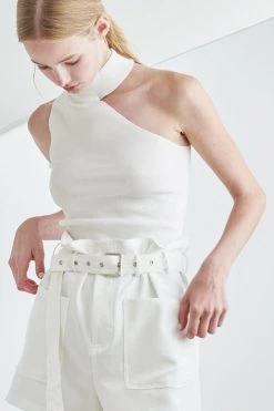 STORETS Hailey Shoulder Cutout Asymmetric Top