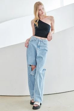 STORETS Dasha Buttoned Cutout Jeans WHAT'S NEW