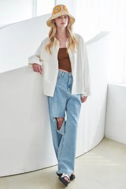 STORETS Esther Open Back Linen Shirt WHAT'S NEW