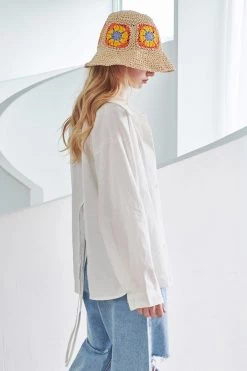 STORETS Esther Open Back Linen Shirt WHAT'S NEW