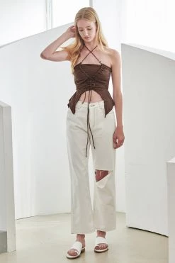 STORETS Evan Cutout White Jeans WHAT'S NEW