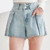 STORETS Nyra Pintucked Denim Shorts WHAT'S NEW
