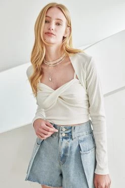 STORETS WHAT'S NEW Zale Twist Top And Bolero Set