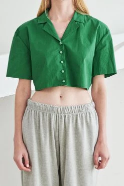 STORETS Cleo Open Back Cropped Shirt