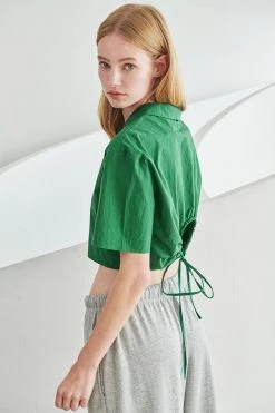 STORETS Cleo Open Back Cropped Shirt