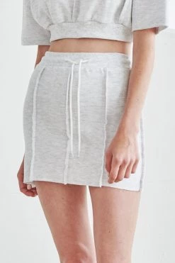 STORETS WHAT'S NEW Livy Frayed Sweat Skirt