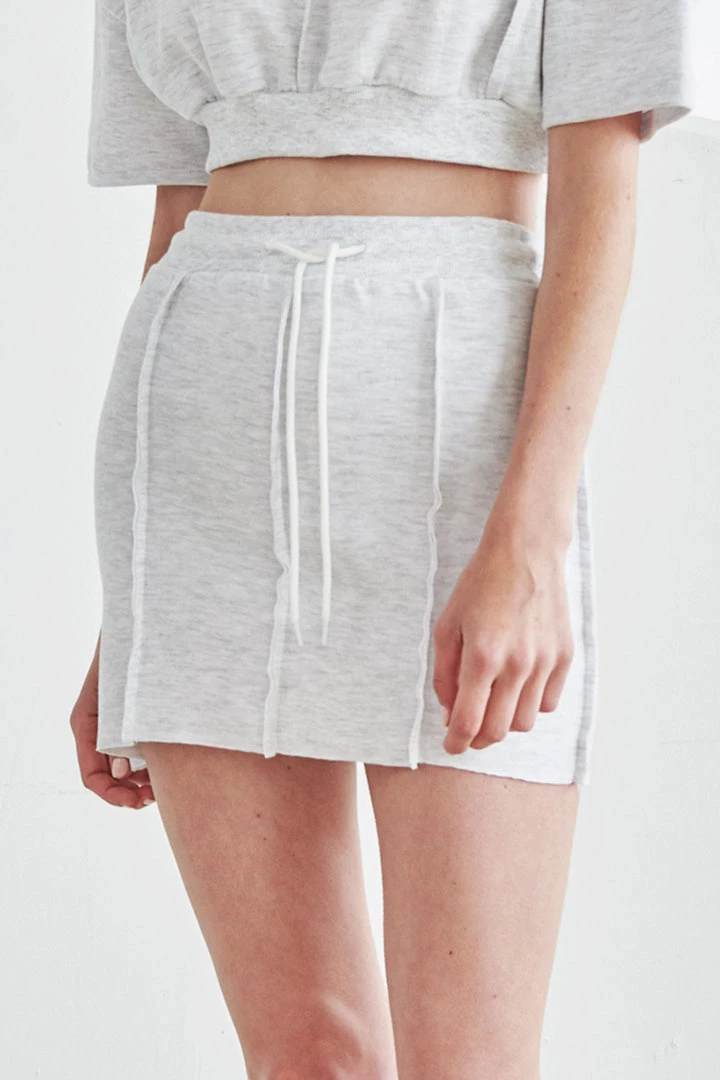 STORETS WHAT'S NEW Livy Frayed Sweat Skirt
