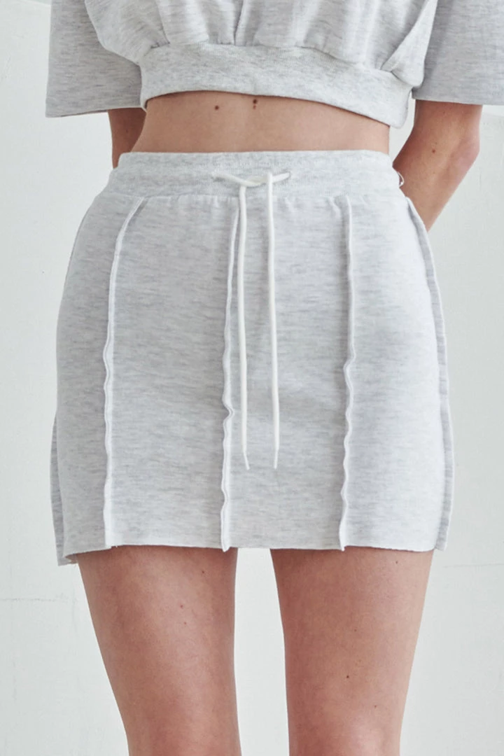 STORETS WHAT'S NEW Livy Frayed Sweat Skirt