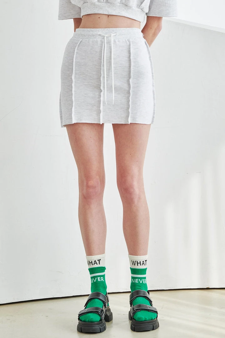 STORETS WHAT'S NEW Livy Frayed Sweat Skirt