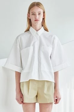 STORETS Leilani Oversized Cropped Shirt WHAT'S NEW