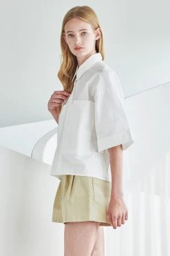 STORETS Leilani Oversized Cropped Shirt WHAT'S NEW