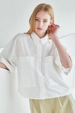 STORETS Leilani Oversized Cropped Shirt WHAT'S NEW