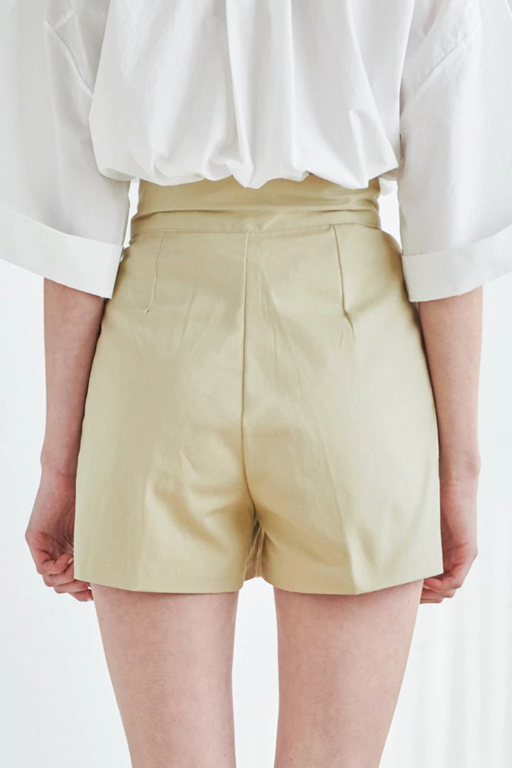 STORETS Grace Pintucked Shorts