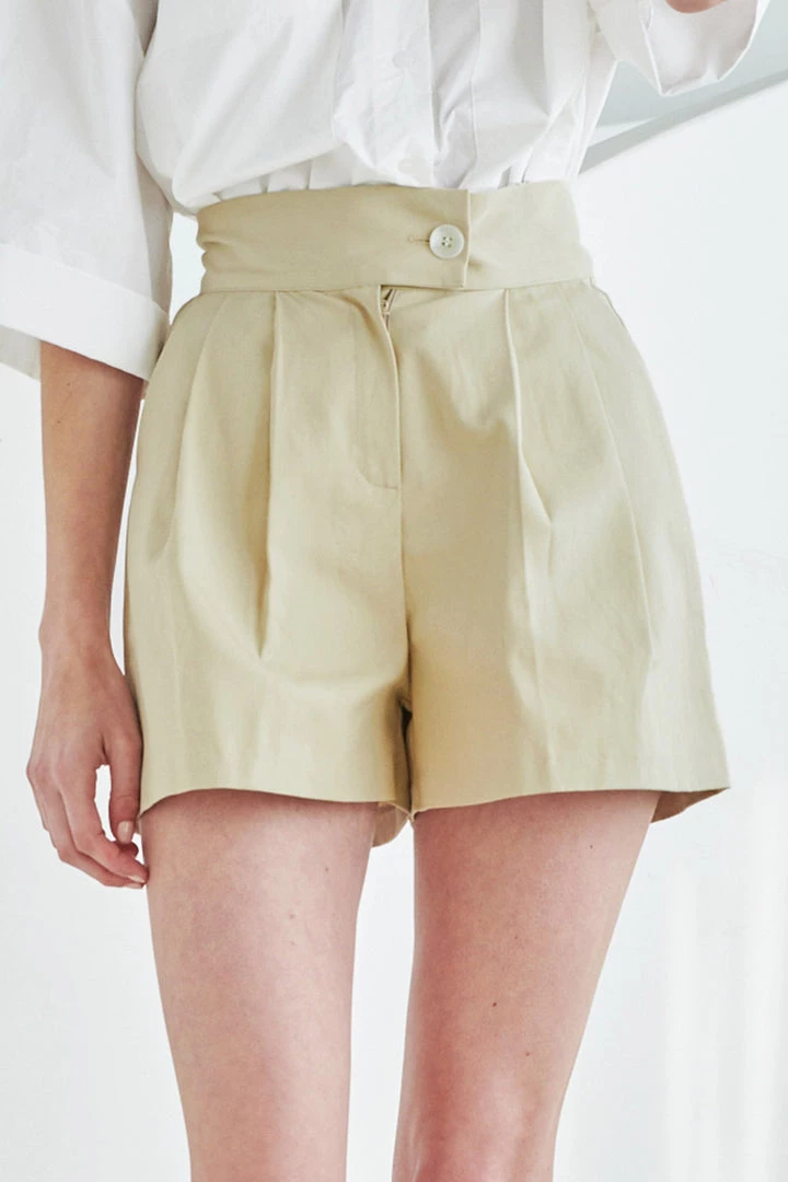 STORETS Grace Pintucked Shorts