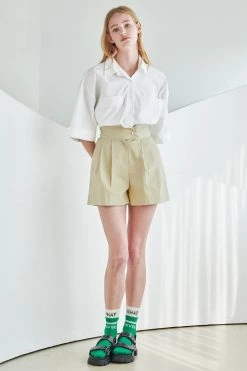 STORETS Grace Pintucked Shorts