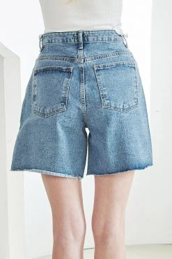 STORETS Blythe Cutout Denim Shorts
