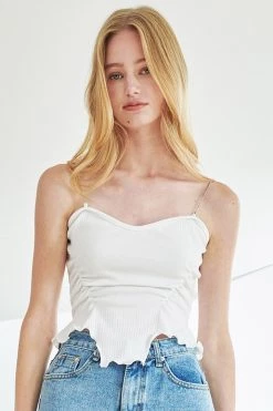 STORETS Fio Chain Strap Peplum Top