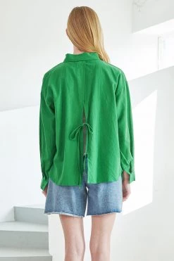 STORETS WHAT'S NEW Esther Open Back Linen Shirt