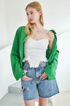 STORETS WHAT'S NEW Esther Open Back Linen Shirt