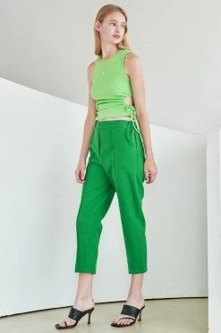 STORETS WHAT'S NEW Elinor Linen Straight-Leg Pants