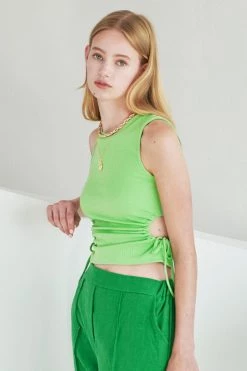 STORETS Giselle Ribbed Cutout Top WHAT'S NEW