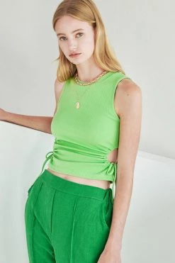 STORETS Giselle Ribbed Cutout Top WHAT'S NEW