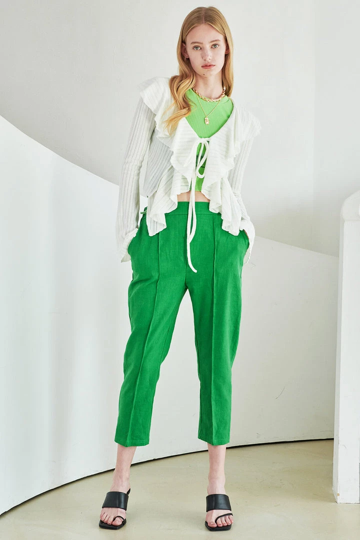 STORETS WHAT'S NEW Nancy Ruffle Trim Cardigan