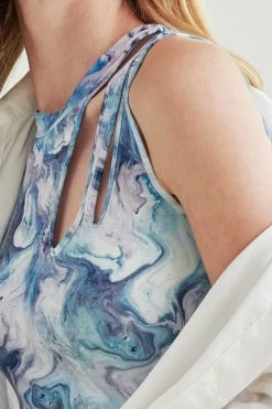 STORETS WHAT'S NEW Asia Marble-printed Mini Dress