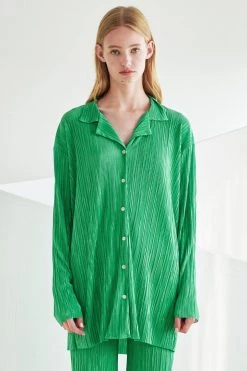 STORETS Maria Oversized Plisse Shirt WHAT'S NEW
