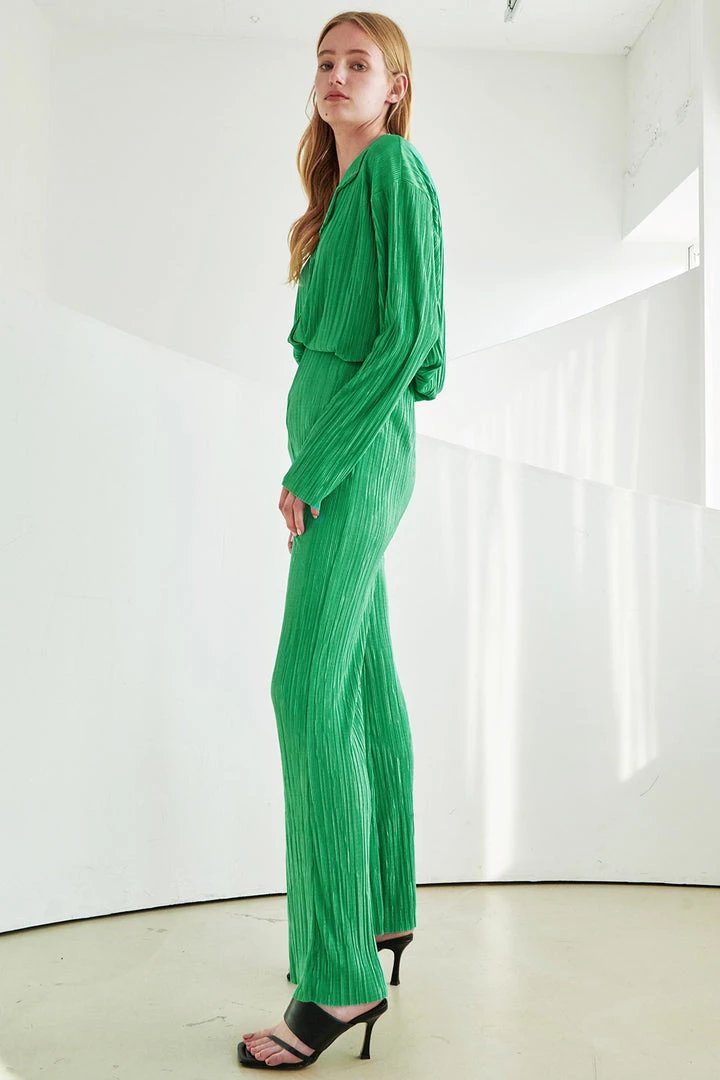 STORETS WHAT'S NEW Maria Flared Leg Plisse Pants