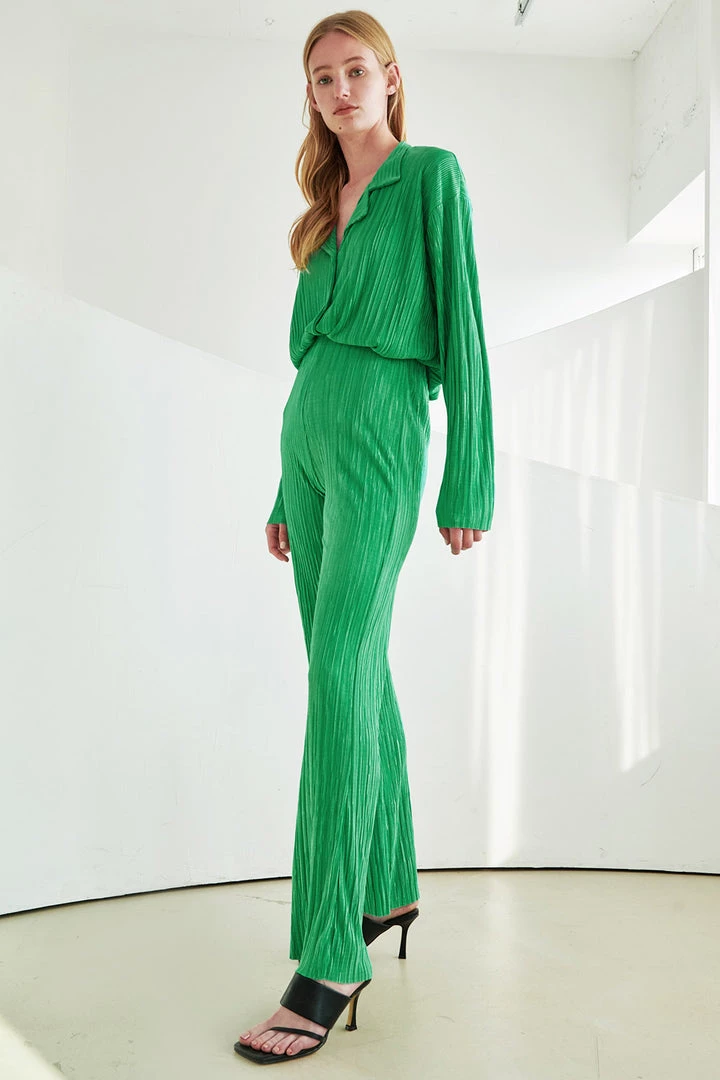 STORETS WHAT'S NEW Maria Flared Leg Plisse Pants