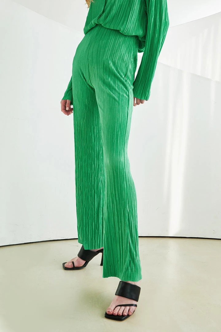 STORETS WHAT'S NEW Maria Flared Leg Plisse Pants