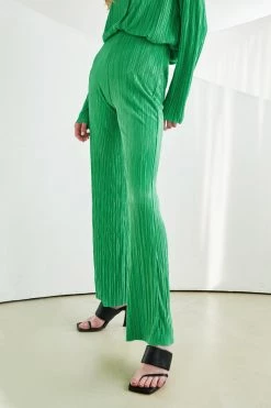 STORETS WHAT'S NEW Maria Flared Leg Plisse Pants