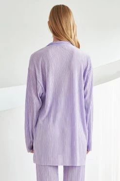 STORETS Maria Oversized Plisse Shirt