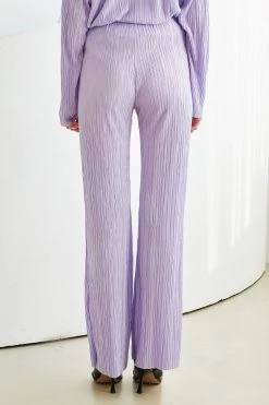 STORETS Maria Flared Leg Plisse Pants