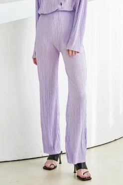 STORETS WHAT'S NEW Maria Flared Leg Plisse Pants