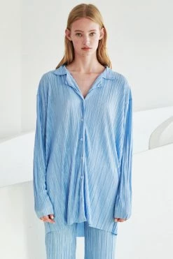 STORETS WHAT'S NEW Maria Oversized Plisse Shirt