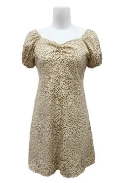 STORETS Emma Puff Sleeve Leopard Dress CLOTHING