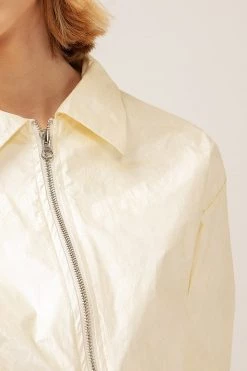 STORETS CLOTHING Sofia Crinkled Bomber Jacket