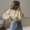 STORETS Influencer Lily Floral Embroidered Knit Cardigan