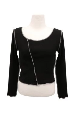 STORETS Louise Contrast Stitch Top CLOTHING