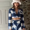 STORETS Influencer Jamila Plaid Jacket And Skirt Set